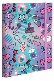 Coolpack, Teczka przestrzenna tekturowa A4 z gumką - K-Pop Rainbow