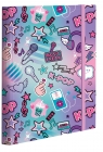 Coolpack, Teczka przestrzenna tekturowa A4 z gumką - K-Pop Rainbow