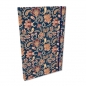 Notes A5 kratka z gumką Soft Touch Paisley Kwiaty Blue