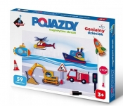 Puzzle magnetyczne - pojazdy, 59 elementów (110707)