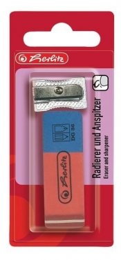 Temperówka metalowa + gumka do ścierania HERLITZ