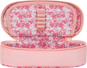 Piórnik z klapką Oxford Flowers - pomarańczowy