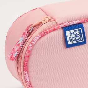 Piórnik z klapką Oxford Flowers - pomarańczowy