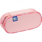 Piórnik z klapką Oxford Flowers - pomarańczowy