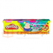 HASBRO PlayDoh 4 Tuby Różne Kolory (22114EU40)