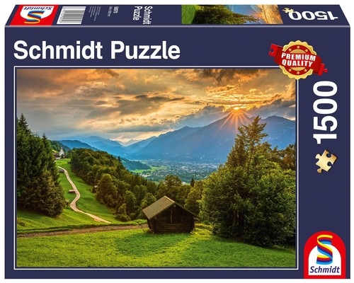 Puzzle 1500 Zachód słońca nad Wambergiem