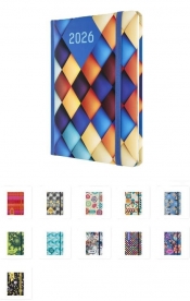 Terminarz 2026 tygod. 13x18,4cm z gumką MIX