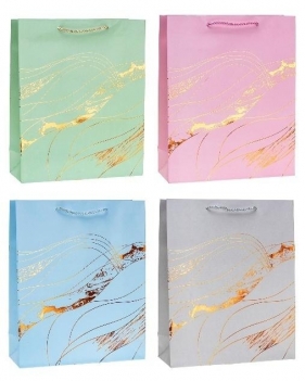 Torebka ozdobna 31x42x10cm hot-stamp mix ROZETTE