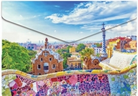 Koperta A5 na napę z nadrukiem Barcelona