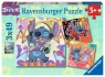 Ravensburger, Puzzle 3x49: Disney Stitch (12001070) Wiek: 5+