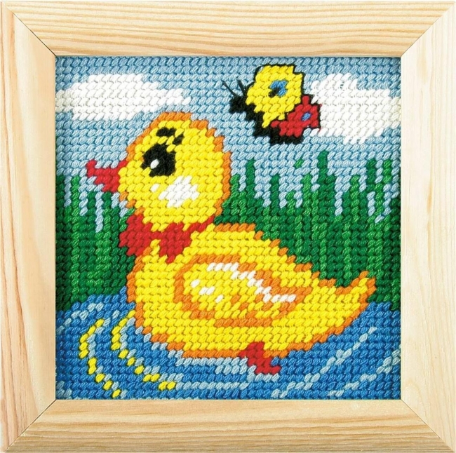 Haft z ramką. Moje pierwsze wyszywanie - Kaczuszka