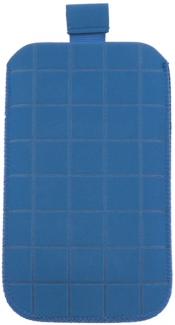 Etui na telefon rozmiar XL kolor niebieski kratka (EMA104B-XL)
