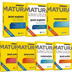 Pakiet 7 książek - repetytoria i arkusze maturalne Greg - Opracowanie zbiorowe