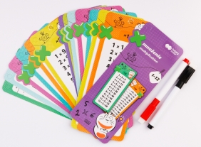 Karty edukacyjne – Mnożenie, 15 kart, 2 pisaki, Happy Color