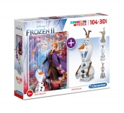 Clementoni, puzzle SuperColor 104+3D: Frozen II (20170)