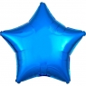  Balon foliowy metalik niebieski gwiazda 48cm