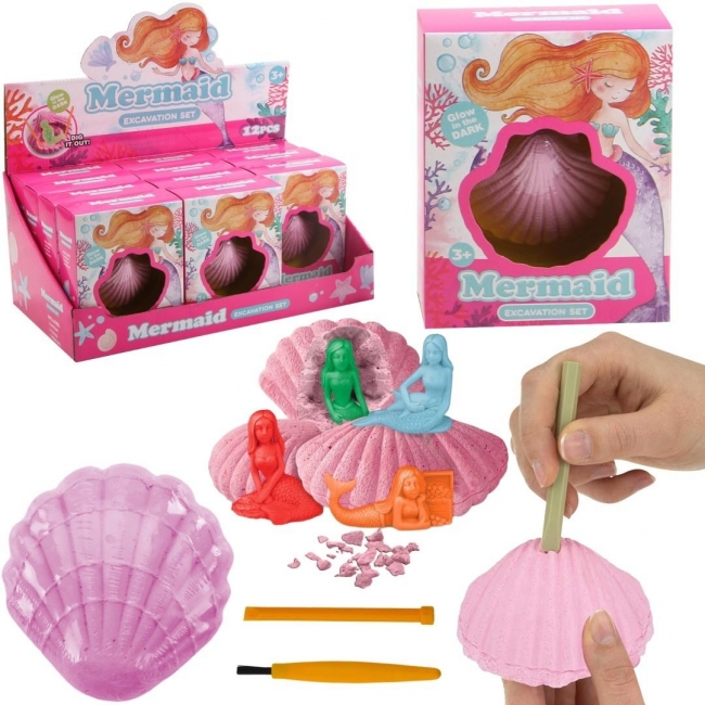 Syrenka fosforyzująca muszla wykopaliska