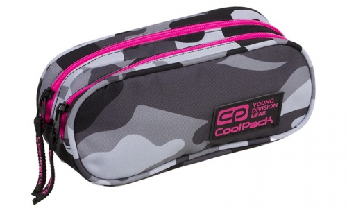 Coolpack - Clever Moro - Saszetka Podwójna Prostokątna - Camo Pink Neon (89036CP)