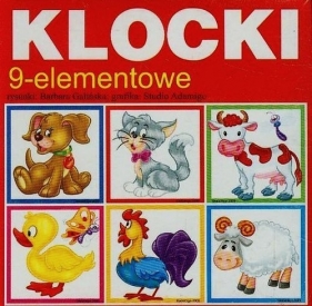 Klocki 9-elementowe zwierzęta czerwone