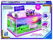 Puzzle 3D Kuferek na skarby Jednorożec 216