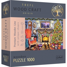 Trefl, Puzzle Drewniane 1000: Przy kominku (20171)