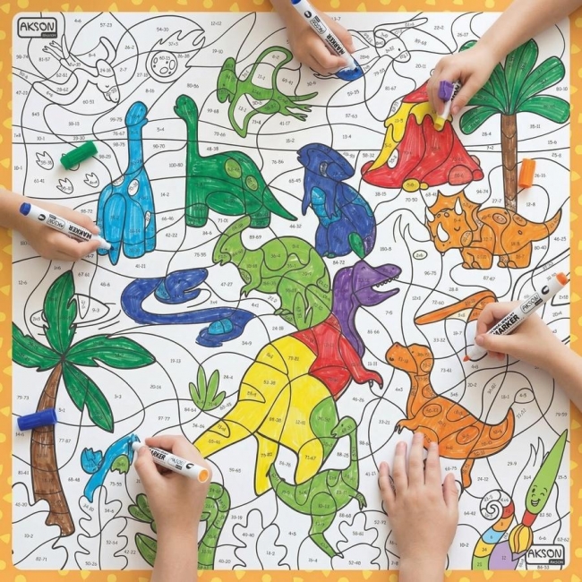 Mata suchościeralna matematyczna Dinozaury 100x100