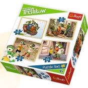 Puzzle 4w1 Przygody Treflików (34271)