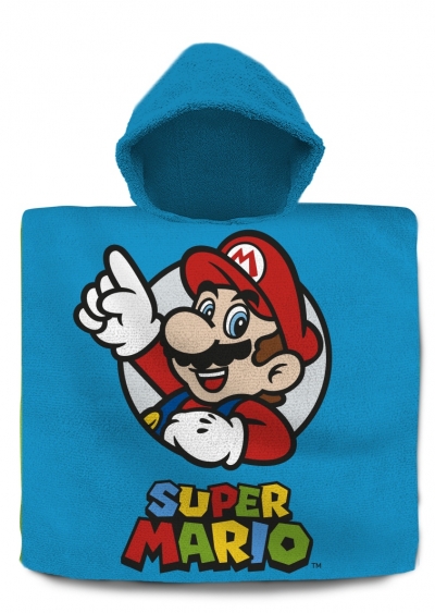 <img src='https://webimage.pl/pics/710/3/d8435507873710.jpg' style='height:440px' /> Poncho kąpielowe Super Mario 120x60 cm NO-512P