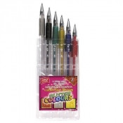 Długopisy żelowe z brokatem 6 kolorów (48471)