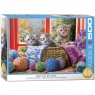  Puzzle 500 Knittin\' Kittens 6500-55009+