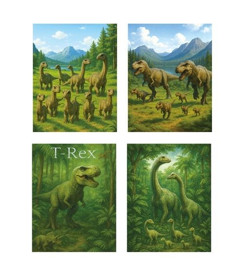 Torebka prezentowa M Dinozaury