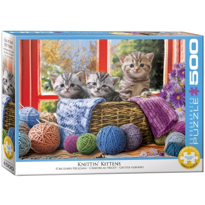 <img src='https://webimage.pl/pics/710/5/d628136755009.jpg' style='height:440px' /> Puzzle 500 Knittin' Kittens 6500-5500