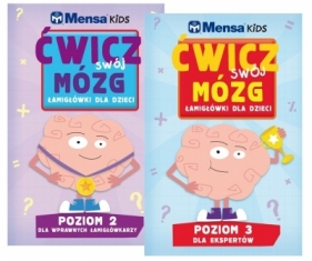 Pakiet: Mensa Kids Ćwicz swój mózg. Łamigłówki dla dzieci. Poziom 2-3 - Praca zbiorowa