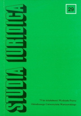 Studia Iuridica Tom 29 - <br />