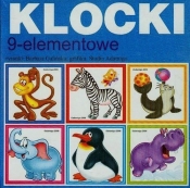 Klocki 9 elementowe zwierzęta niebieskie - <br />