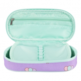 Piórnik saszetka usztywniona z wewnętrzną klapką - Pusheen Violet