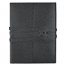 Notatnik wiązany ze sztucznej skóry czarny