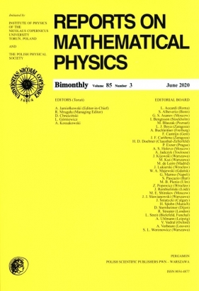 Reports on Mathematical Physics 85/3 Pergamon