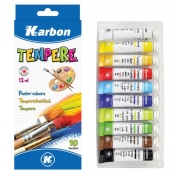 Farby Tempera 12ml 10 kolorów KARBON