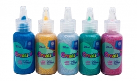 Farby do tkanin z brokatem, 5 kolorów