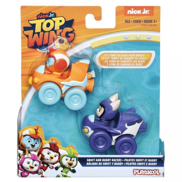 Figurki z pojazdami Top Wing Swift and Baddy Racers (E5282/E5350)