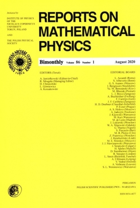 Reports on Mathematical Physics 86/1 Pergamon