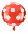  Balon foliowy kropki czerwony