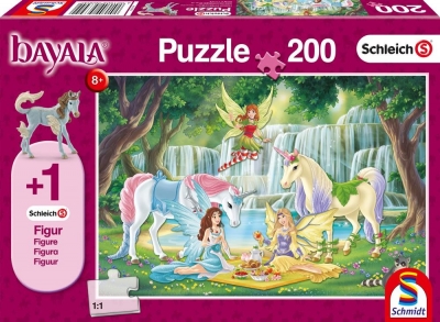 Puzzle 200 Schleich + Bayala Piknik elfów+ figurka