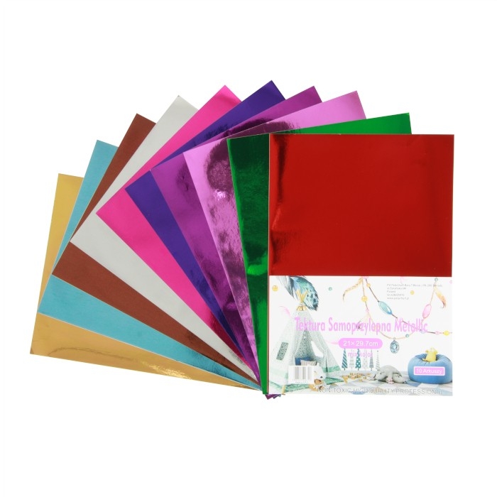 <img src='https://webimage.pl/pics/713/6/d5902557426713.png' style='height:440px' /> Tektura samoprzylepna metalic 10 kolorów