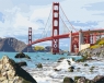  Malowanie po numerach BRUSHME 40x50 cm Most San Francisco
