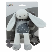 Grzechotka z klipsem New Baby Króliczek 20 cm (4832a)