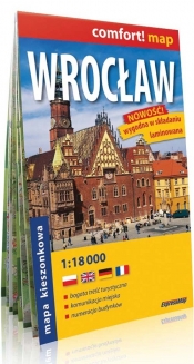 Wrocław laminowany plan miasta 1:18 000 2014