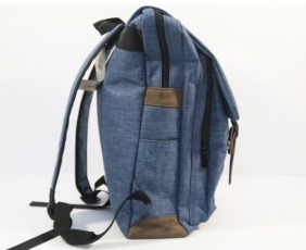 Plecak młodzieżowy z klapą niebieski Basic (607571)