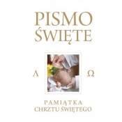 Pismo Święte Starego i Nowego Testamentu Kremowe Pamiątka Chrztu Świętego